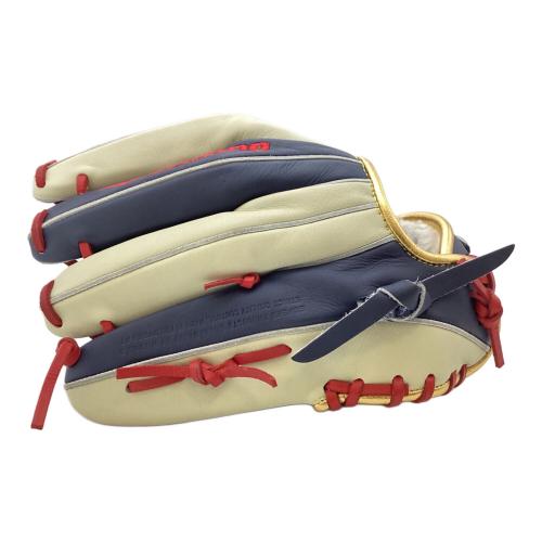MIZUNO (ミズノ) グローバルエリート 軟式グローブ ネイビー×ホワイト