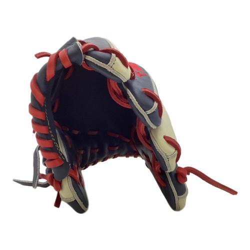 MIZUNO (ミズノ) グローバルエリート 軟式グローブ ネイビー×ホワイト