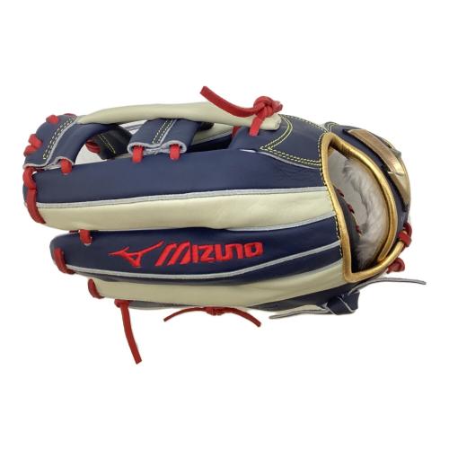 MIZUNO (ミズノ) グローバルエリート 軟式グローブ ネイビー×ホワイト