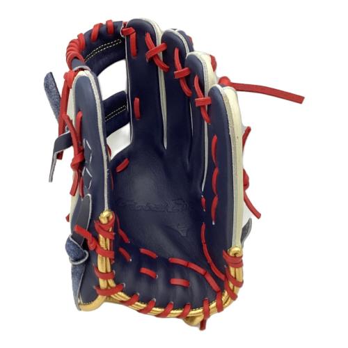 MIZUNO (ミズノ) グローバルエリート 軟式グローブ ネイビー×ホワイト