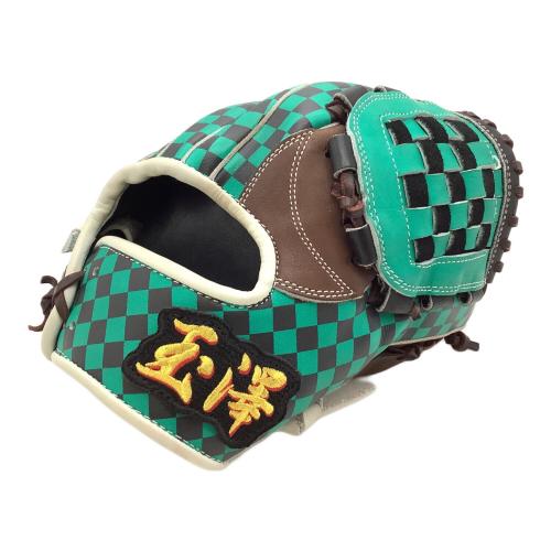 TAMAZAWA/玉澤 (タマザワ) 軟式グローブ 市松模様 グリーン×ブラック