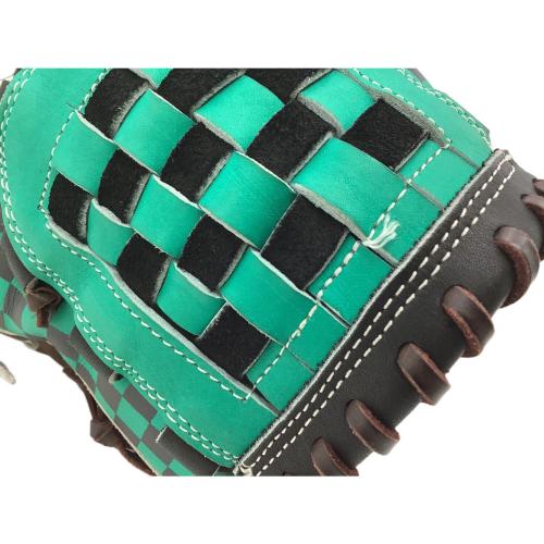 TAMAZAWA/玉澤 (タマザワ) 軟式グローブ 市松模様 グリーン×ブラック