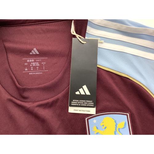 アストン・ヴィラ サッカーユニフォーム JN8061 2025/26 ホームジャージー SIZE 2XL ブラウン×ブルー