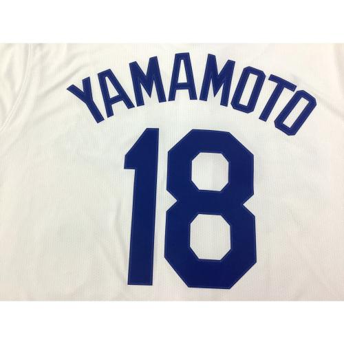 【18】山本由伸　ロサンゼルス・ドジャース リミテッドジャージ 応援グッズ 2025ワールドシリース優勝パッチ SIZE XXL ホワイト