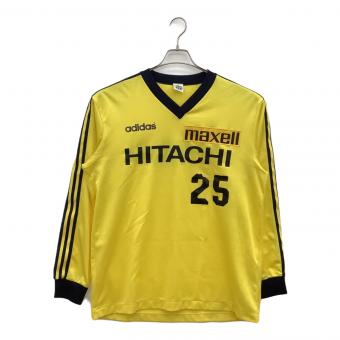 日立製作所サッカー部 サッカーユニフォーム ASR-552 【25】adidas デサント製 ヴィンテージ SIZE O イエロー