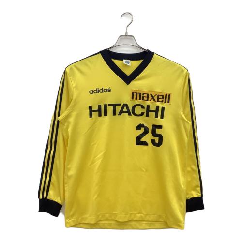 日立製作所サッカー部 サッカーユニフォーム ASR-552 【25】adidas デサント製 ヴィンテージ SIZE O イエロー