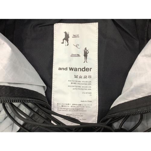 and wander (アンドワンダー) バックパック 574-3975089 グレー×ブラック X-Pac 30L Backpack　21-30L(日帰り)