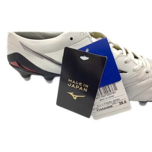 MIZUNO (ミズノ) サッカースパイク P1GA233009 モレリアネオIV JAPAN メンズ SIZE 26cm ホワイト×ブラック