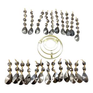 802PRODUCTS (ハチオウジプロダクツ) ランタンアクセサリー ブラックゴールド 60'sクリスタルシャンデリアシェード