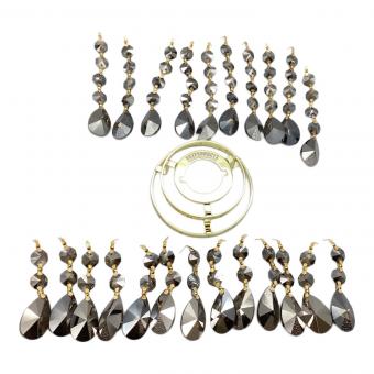 802PRODUCTS (ハチオウジプロダクツ) ランタンアクセサリー ブラックゴールド 60'sクリスタルシャンデリアシェード