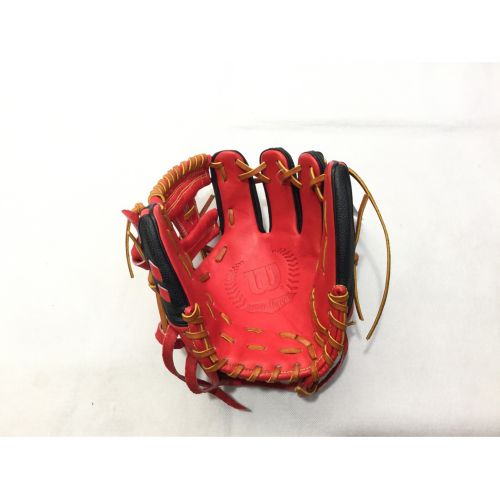 Wilson (ウィルソン) 硬式グローブ レッド×ブラック トライハードデュアル トライハードデュアル　トレーニング用