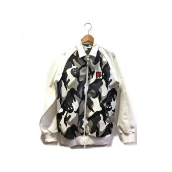 MARK&LONA (マークアンドロナ) ジャージブルゾン 　L　メンズ　ゴルフウェア ホワイト Ry Jersey YZY Top MLM-9C-AC01