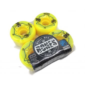 BONES (ボーンズ) スケートボードウィール 4個セット 未使用品 MILLER INNER 2 MILLER INNER 2 54mm イエロー