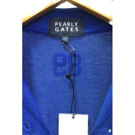 PEARLY GATES (パーリーゲイツ) 8口鹿の子 半袖ポロシャツ ブルー 未使用品 ゴルフウェア レディース ブルー