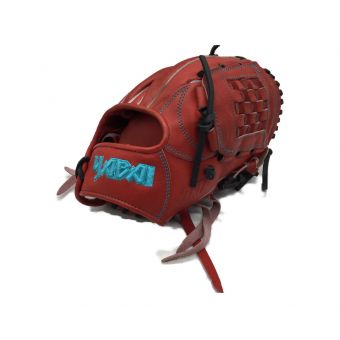 YABAI 硬式グローブ 約27cm レッド バスケットウェブ 軟式兼用 元ミズノ職人作 内野用