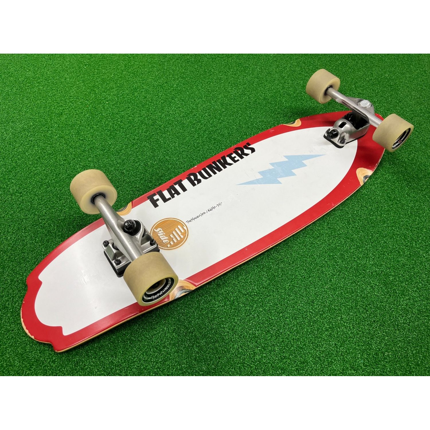SLIDE（スライド） スケートボード レッド×ホワイト サーフスケート