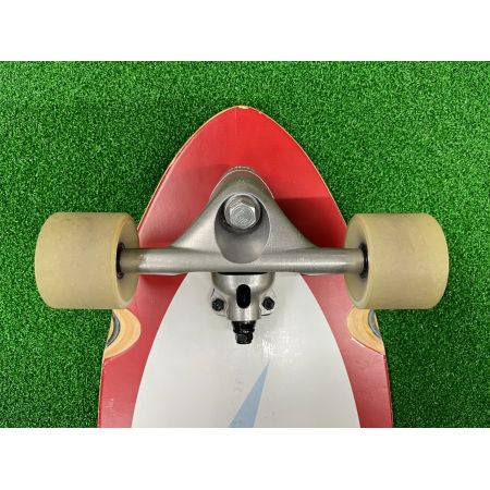SLIDE（スライド） スケートボード レッド×ホワイト サーフスケート THE MANEUVER/KAMO 35" 木製 ABEC7