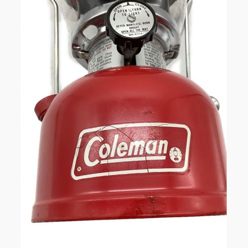 Coleman (コールマン) ガソリンランタン 1980年6月製 PYREXグローブ 赤