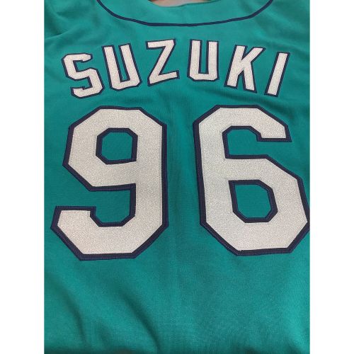 シアトル・マリナーズ (シアトルマリナーズ) 応援グッズ SIZE 44 ターコイズブルー 1996-99年 RUSSELL ATHLETIC ユニフォーム マック鈴木【96】