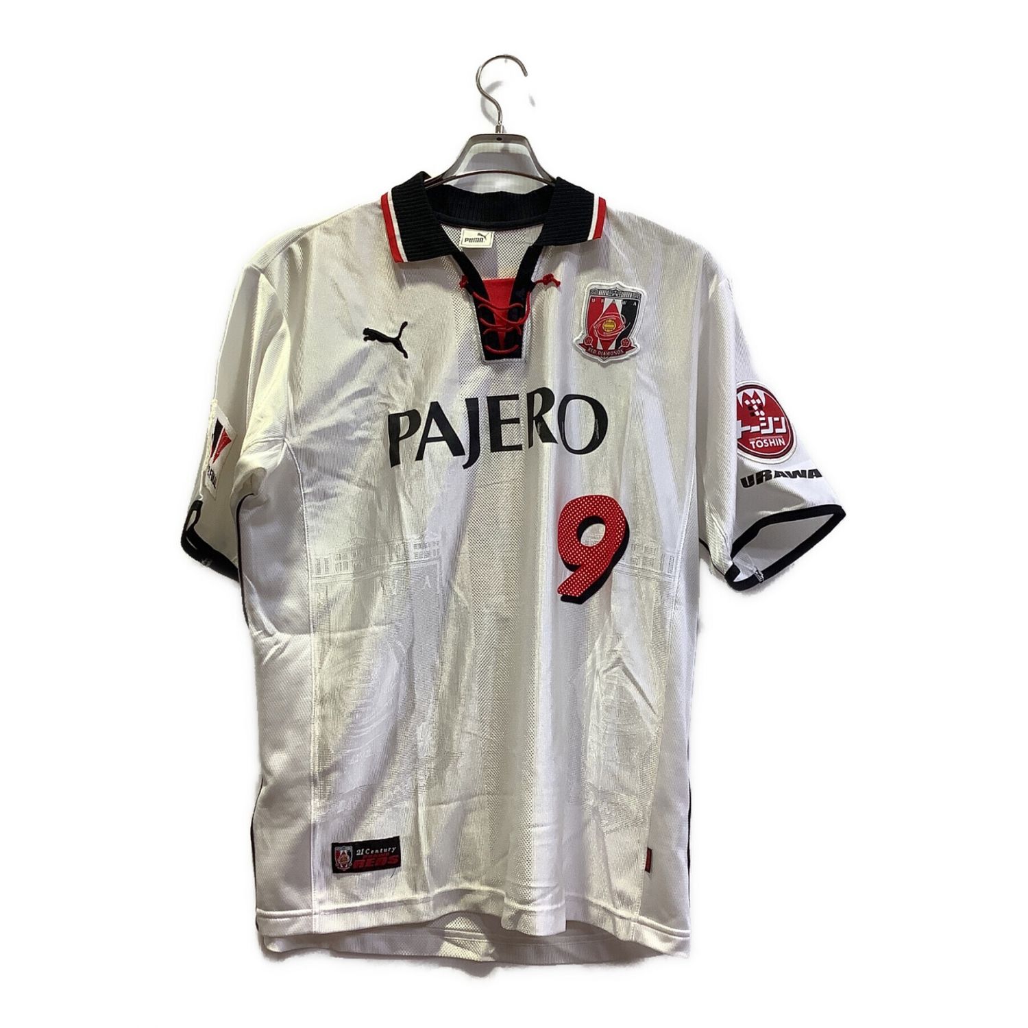 浦和レッズ ウラワレッズ サッカーユニフォーム メンズ Size Xo ホワイト 福田正博 9 22年 アウェイ トレファクonline