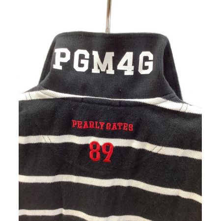 PEARLY GATES (パーリーゲイツ) ゴルフウェア(トップス) レディース SIZE S ブラック ポロシャツ ボーダー 055-7160152