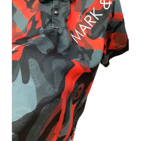 MARK&LONA (マークアンドロナ) ゴルフウェア(トップス) メンズ SIZE50 ブラック 2019年 ポロシャツ カモフラージュ柄 MLM-9C-AP04