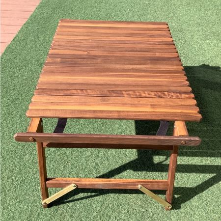 NORAs (ノラズ) アウトドアテーブル 900×600×400mm 真鍮パーツver 希少品 NORAsテーブル (TYPE B) 900 ウォールナット