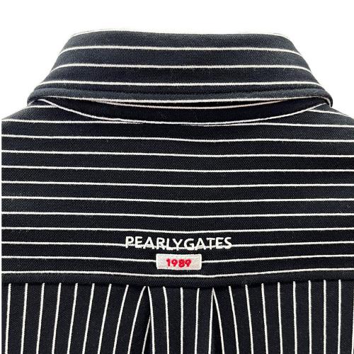 PEARLY GATES (パーリーゲイツ) ゴルフウェア(トップス) メンズ SIZE M ホワイト×ブラック ベアフロート 長袖カットソープルオーバー・2023年モデル 長袖カットソー 053-3261903