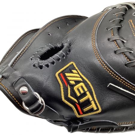 ZETT (ゼット) 硬式グローブ ブラック @ キャッチャーミット 横型