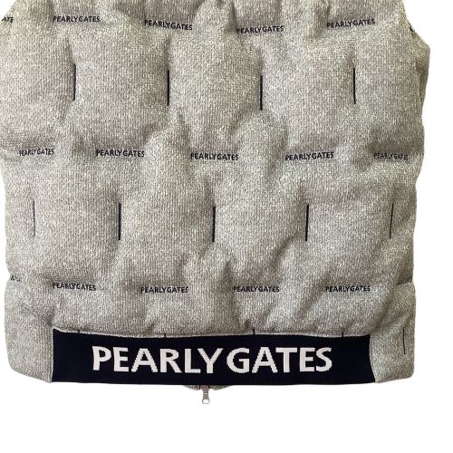 PEARLY GATES (パーリーゲイツ) ゴルフウェア(トップス) メンズ SIZE L グレー 2023年モデル クォーターリバー 中綿フルジップフーディベスト ベスト 053-3258105