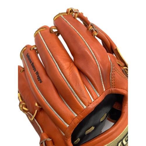 YGS (山本グラブスタジオ) 硬式グローブ 約28cm オレンジ 埼玉武州和牛 XX 内野用