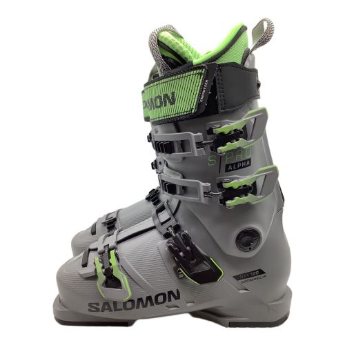 SALOMON (サロモン) スキーブーツ メンズ 25-25.5cm グレー×ブラック×グリーン 294mm S PRO ALPHA