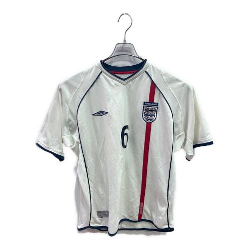 イングランド代表 (イングランドダイヒョウ) サッカーユニフォーム メンズ SIZE L ホワイト 【6】ジョン・テリー 2001シーズン ホーム