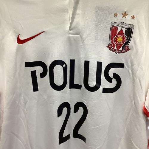 浦和レッズ (ウラワレッズ) 2016シーズン アウェイ サッカーユニフォーム 【22】阿部 勇樹 メンズ SIZE XL ホワイト