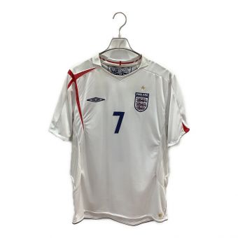 イングランド代表 (イングランドダイヒョウ) サッカーユニフォーム メンズ SIZE XL ホワイト 【7】デビット・ベッカム 2006シーズン ホーム