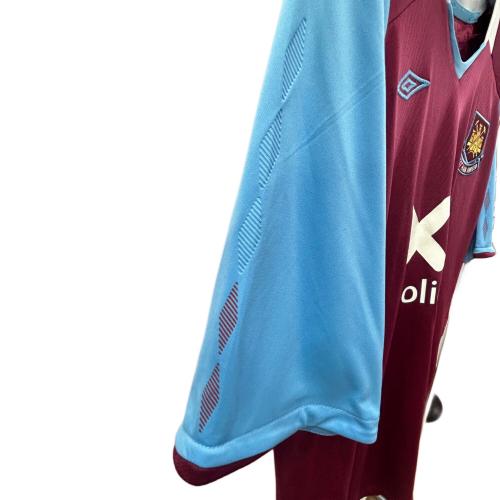 ウェストハム・ユナイテッドFC サッカーユニフォーム メンズ SIZE XL バーガンディxブルー 2008-2009シーズン ホーム 33968126