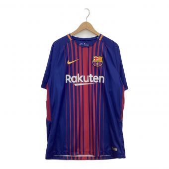 FCバルセロナ サッカーユニフォーム メンズ SIZE L レッド×ネイビー 2017-2018シーズン ホーム 847255-456