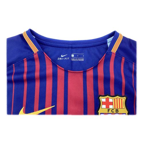 FCバルセロナ サッカーユニフォーム メンズ SIZE L レッド×ネイビー 2017-2018シーズン ホーム 847255-456