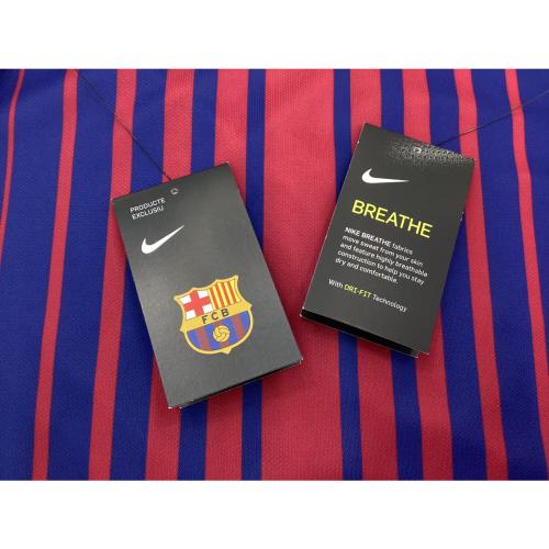 FCバルセロナ サッカーユニフォーム メンズ SIZE L レッド×ネイビー 2017-2018シーズン ホーム 847255-456