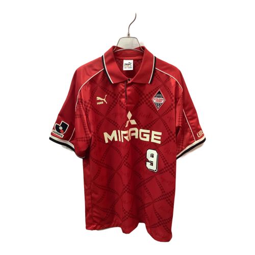 浦和レッズ (ウラワレッズ) サッカーユニフォーム メンズ SIZE O レッド 【9】福田 正博 1998シーズン ホーム