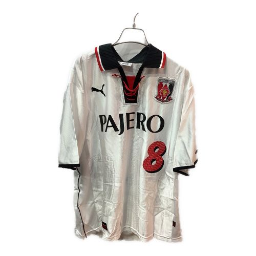 浦和レッズ (ウラワレッズ) サッカーユニフォーム メンズ SIZE L-O ホワイト 【8】小野 伸二 2001-2002シーズン アウェイ PXA-RE01RT