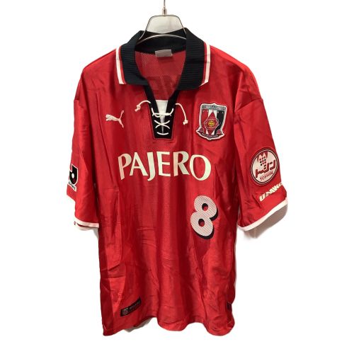 浦和レッズ (ウラワレッズ) サッカーユニフォーム メンズ SIZE L-O レッド 【8】小野 伸二 2001-2002シーズン ホーム