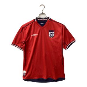 イングランド代表 (イングランドダイヒョウ) サッカーユニフォーム メンズ SIZE M レッド 2002シーズン アウェイ
