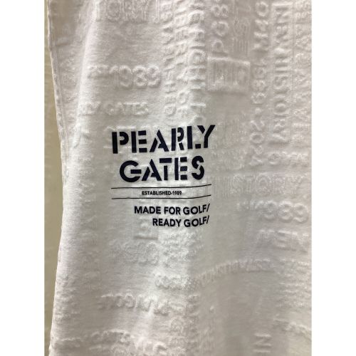 PEARLY GATES (パーリーゲイツ) ゴルフウェア(トップス) メンズ SIZE LL ホワイト ソリストヒート吸湿発熱 ロゴベアジャガードハイネックカットソー 053-4266103