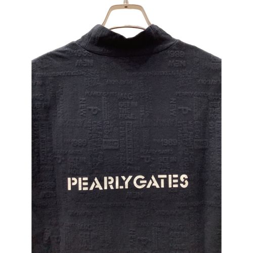 PEARLY GATES (パーリーゲイツ) ゴルフウェア(トップス) メンズ SIZE LL ネイビー ソリストヒート吸湿発熱 ロゴベアジャガードハイネックカットソー 053-4266103