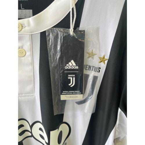 ユベントス サッカーユニフォーム メンズ SIZE L ブラック×ホワイト 2017-2018シーズン ホーム BQ4533