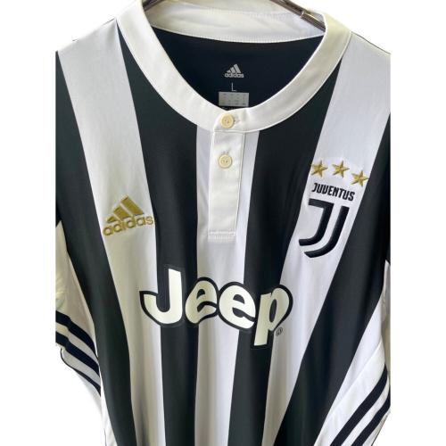 ユベントス サッカーユニフォーム メンズ SIZE L ブラック×ホワイト 2017-2018シーズン ホーム BQ4533
