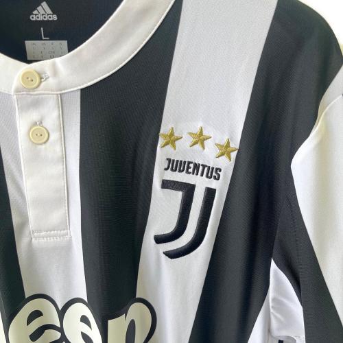 ユベントス サッカーユニフォーム メンズ SIZE L ブラック×ホワイト 2017-2018シーズン ホーム BQ4533