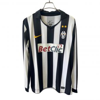 ユベントス サッカーユニフォーム メンズ SIZE L ブラック×ホワイト 長袖 2010-2011シーズン ホーム 394151-010