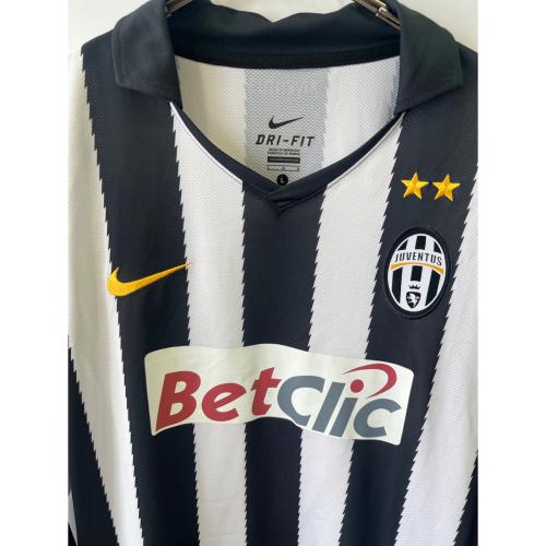 ユベントス サッカーユニフォーム メンズ SIZE L ブラック×ホワイト 長袖 2010-2011シーズン ホーム 394151-010